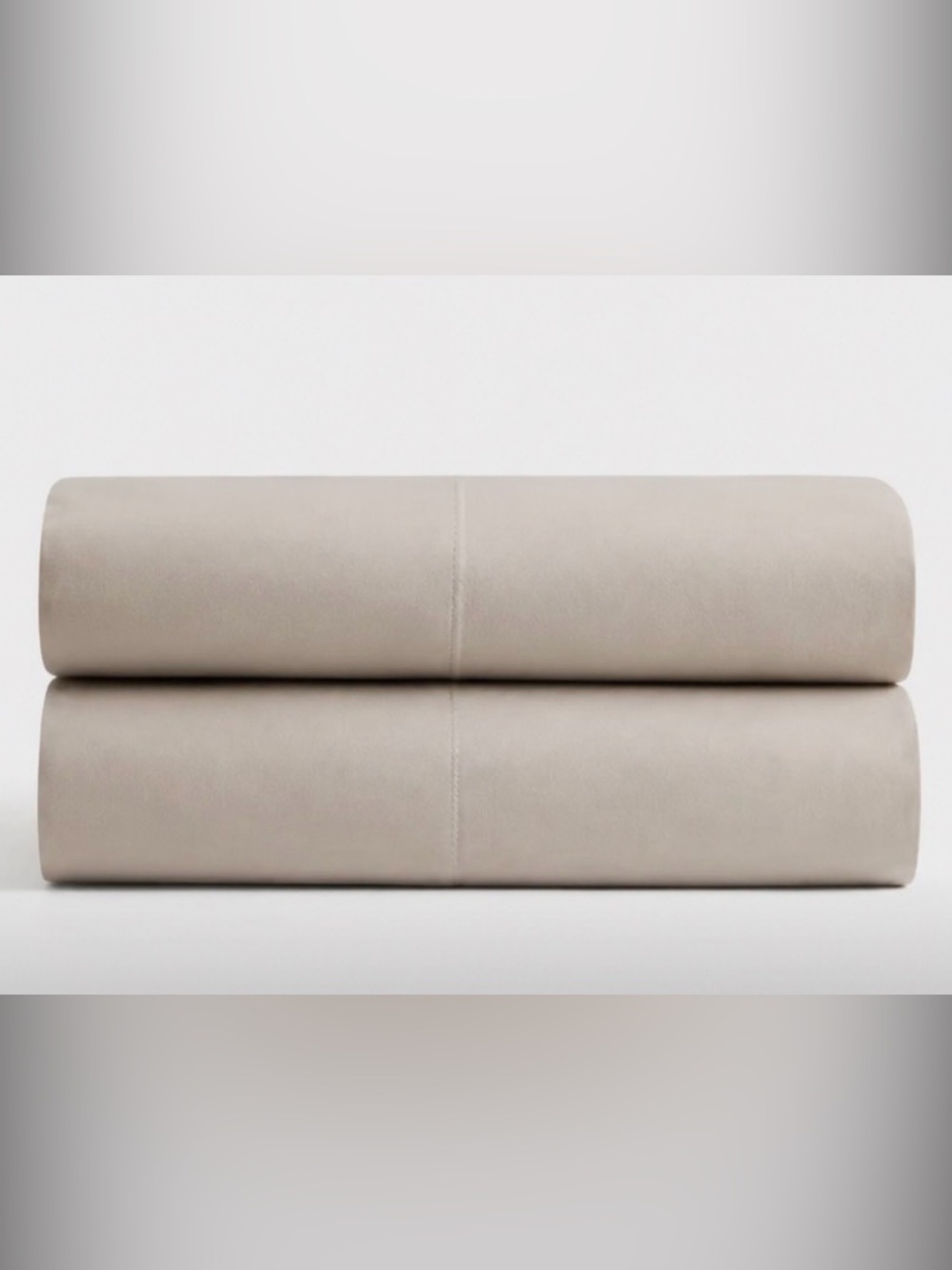 Quince Organic Crisp Percale Fitted Sheet & Flat Sheet - Cali King - Color: Dove